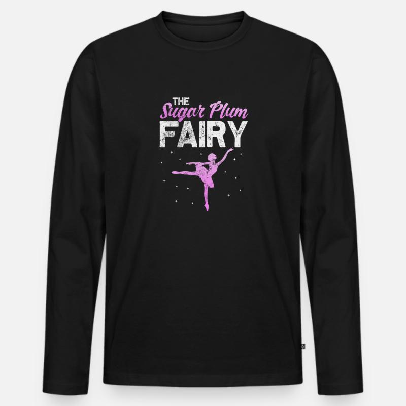 Ballett - Männer Premium Bio Langarmshirt - Schwarz
