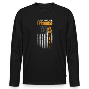 Bogenschiessen Bogenschütze Bogen Pfeil Geschenk - Männer Premium Bio Langarmshirt - Schwarz - Vorne - Nico (187cm)