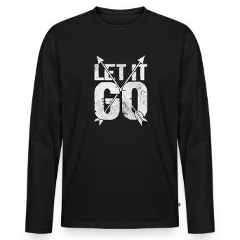 Archery Archer Archer Arrow Gift - Men's Premium Organic Long Sleeve Shirt - black - Front - Nico (187cm)