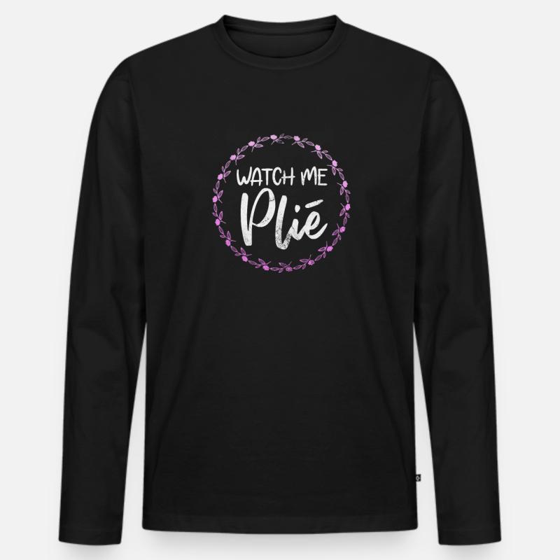 Ballett - Männer Premium Bio Langarmshirt - Schwarz