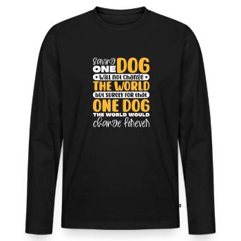 Animal Rescue - Men's Premium Organic Long Sleeve Shirt - black - Front - Nico (187cm)