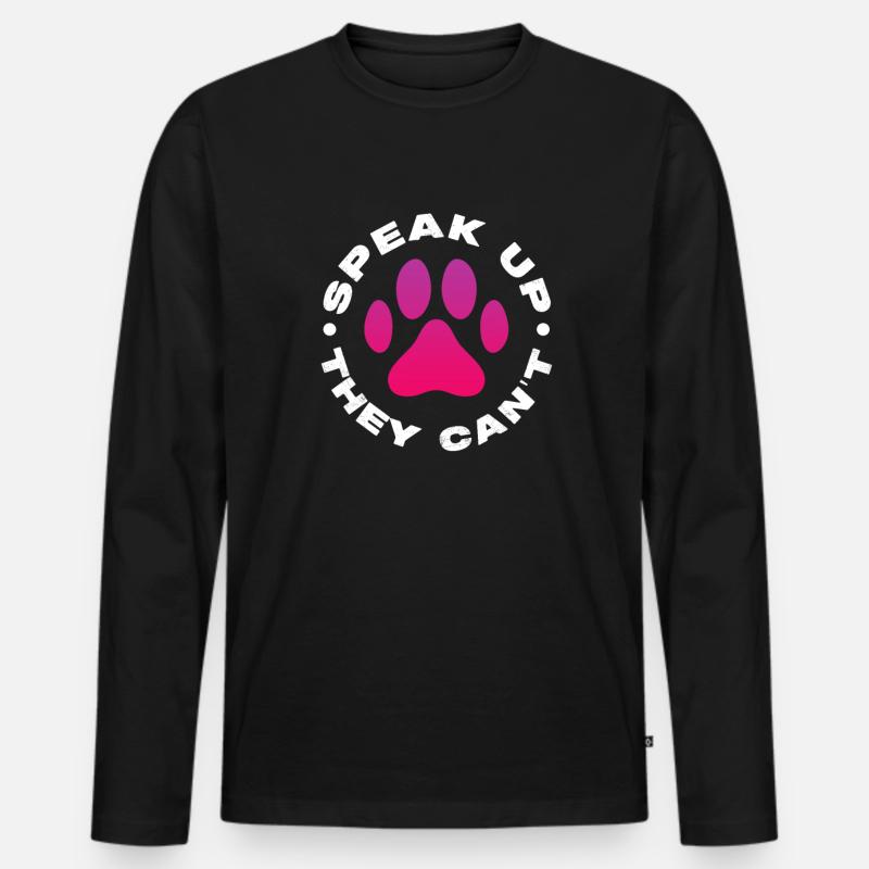 Tierrettung - Männer Premium Bio Langarmshirt - Schwarz
