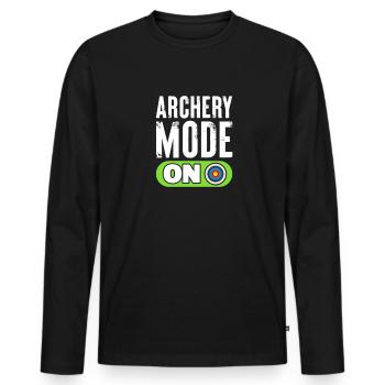 Archerie - T-shirt manches longues Premium bio Homme - noir - Devant - Nico (187cm)