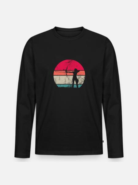 Archery Archer Archer Arrow Gift - Men's Premium Organic Long Sleeve Shirt - black