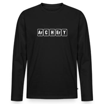 Archerie - T-shirt manches longues Premium bio Homme - noir - Devant - Nico (187cm)