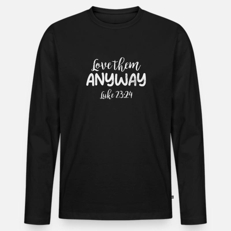 Bibel - Männer Premium Bio Langarmshirt - Schwarz