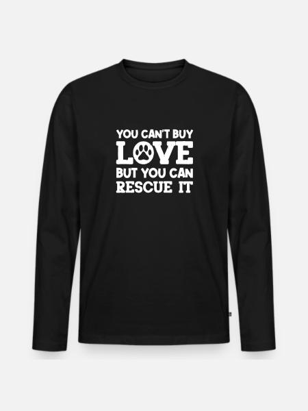 Animal Rescue - Men's Premium Organic Long Sleeve Shirt - black