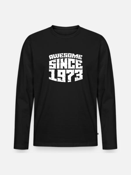 1973 - Men's Premium Organic Long Sleeve Shirt - black
