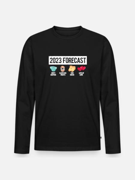 Schwangerschaft - Männer Premium Bio Langarmshirt - Schwarz
