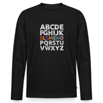 Kindergarten - Men's Premium Organic Long Sleeve Shirt - black - Front - Nico (187cm)