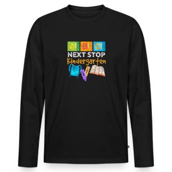Kindergarten - Men's Premium Organic Long Sleeve Shirt - black - Front - Nico (187cm)