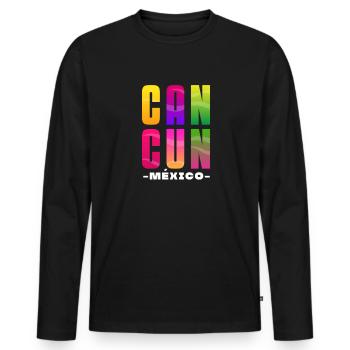 Mexique Cancun Mexicain Cadeau mexicain - T-shirt manches longues Premium bio Homme - noir - Devant - Nico (187cm)