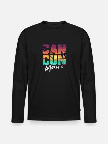 Mexico Cancun - Men's Premium Organic Long Sleeve Shirt - black