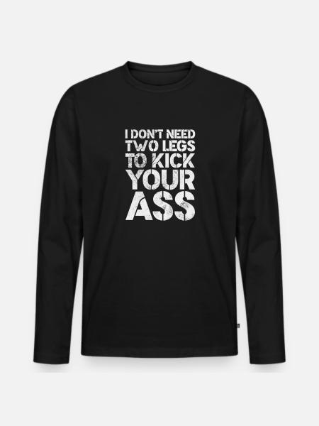 Amputation - Men's Premium Organic Long Sleeve Shirt - black