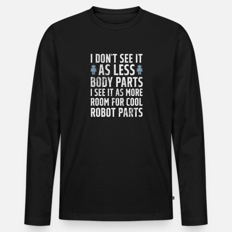 Amputation - Männer Premium Bio Langarmshirt - Schwarz
