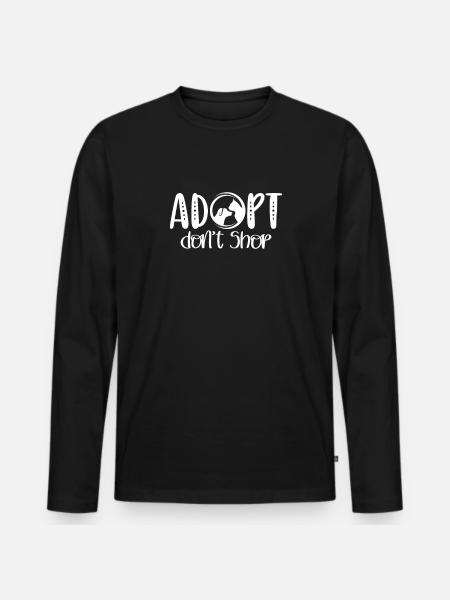 Tierrettung - Männer Premium Bio Langarmshirt - Schwarz