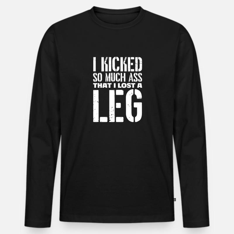 Amputation Amputation Prosthesis Gift - Men's Premium Organic Long Sleeve Shirt - black