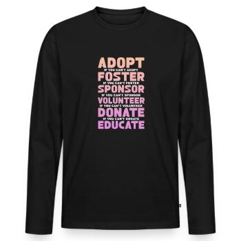 Animal Rescue - Men's Premium Organic Long Sleeve Shirt - black - Front - Nico (187cm)
