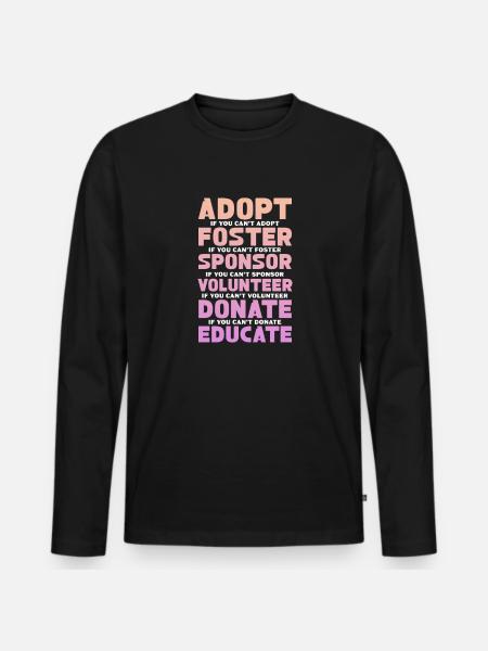 Animal Rescue - Men's Premium Organic Long Sleeve Shirt - black