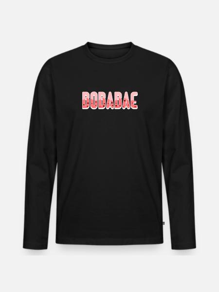 Bubble Tea - Men's Premium Organic Long Sleeve Shirt - black