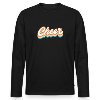 Cheerleader - T-shirt manches longues Premium bio Homme - noir - Devant - Nico (187cm)
