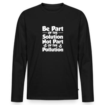 Climate change - Men's Premium Organic Long Sleeve Shirt - black - Front - Nico (187cm)