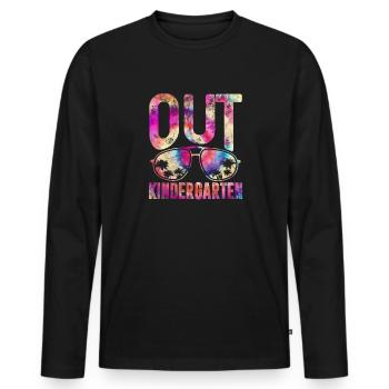 Kindergarten - Men's Premium Organic Long Sleeve Shirt - black - Front - Nico (187cm)