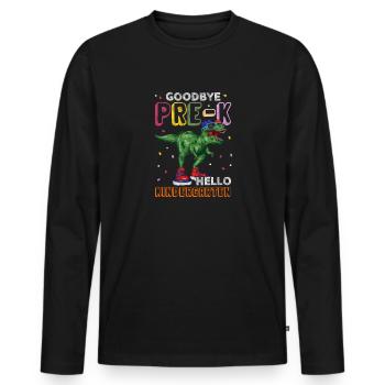Kindergarten - Men's Premium Organic Long Sleeve Shirt - black - Front - Nico (187cm)