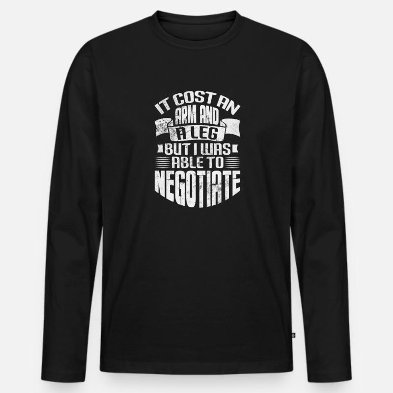 Amputation - Männer Premium Bio Langarmshirt - Schwarz