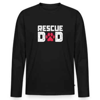 Animal Rescue - Men's Premium Organic Long Sleeve Shirt - black - Front - Nico (187cm)