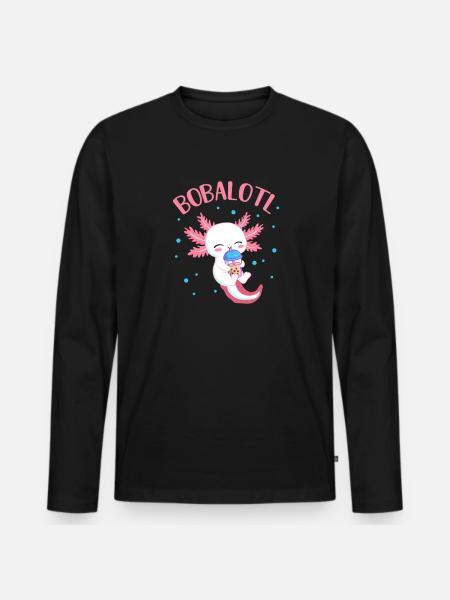 Bubble Tea - Men's Premium Organic Long Sleeve Shirt - black
