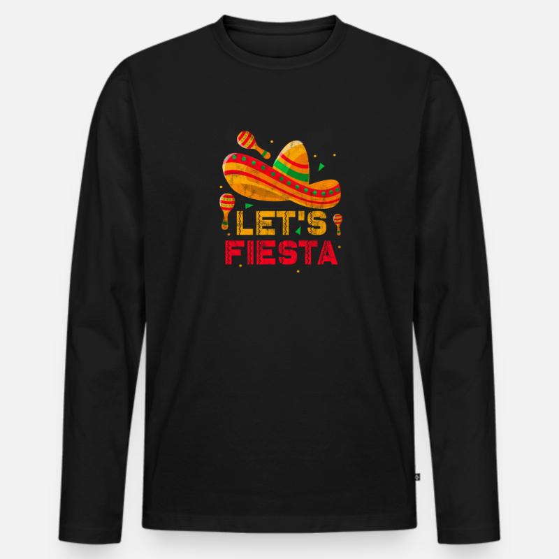 Mexiko - Männer Premium Bio Langarmshirt - Schwarz