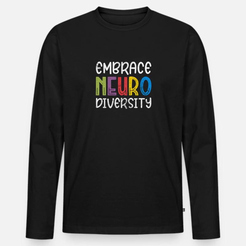 ADHS - Männer Premium Bio Langarmshirt - Schwarz