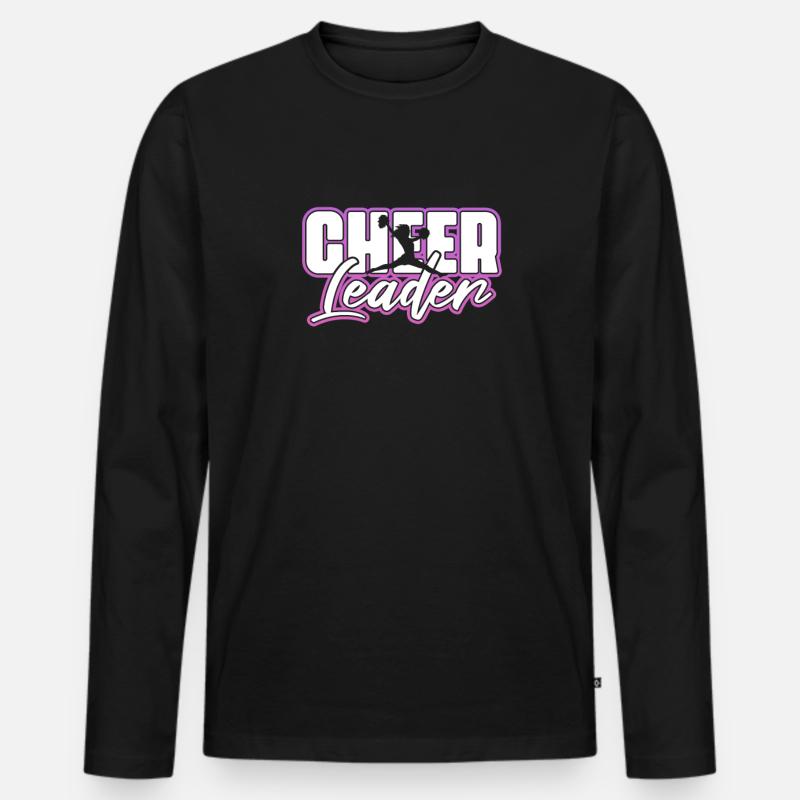 Cheerleader - Männer Premium Bio Langarmshirt - Schwarz