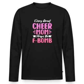 Cheerleader - T-shirt manches longues Premium bio Homme - noir - Devant - Nico (187cm)