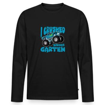 Kindergarten - Men's Premium Organic Long Sleeve Shirt - black - Front - Nico (187cm)