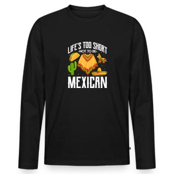 Cadeau de la nation mexicaine mexicaine - T-shirt manches longues Premium bio Homme - noir - Devant - Nico (187cm)