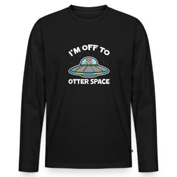 Otter Sea Otter Otter Gift - Men's Premium Organic Long Sleeve Shirt - black - Front - Nico (187cm)