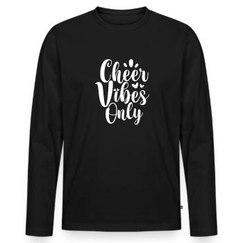 Cheerleader - T-shirt manches longues Premium bio Homme - noir - Devant - Nico (187cm)