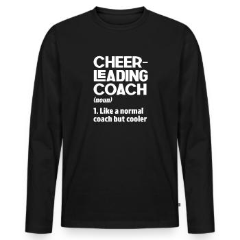 Cheerleader - T-shirt manches longues Premium bio Homme - noir - Devant - Nico (187cm)