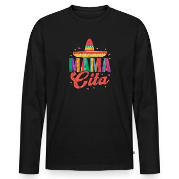 Mexico - Men's Premium Organic Long Sleeve Shirt - black - Front - Nico (187cm)