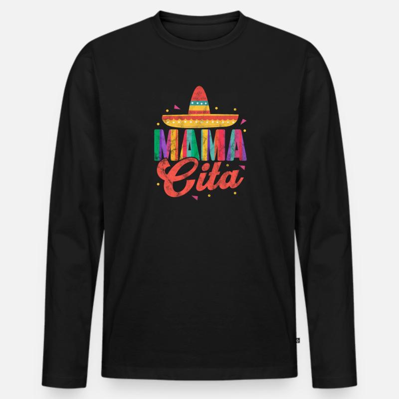 Mexiko - Männer Premium Bio Langarmshirt - Schwarz