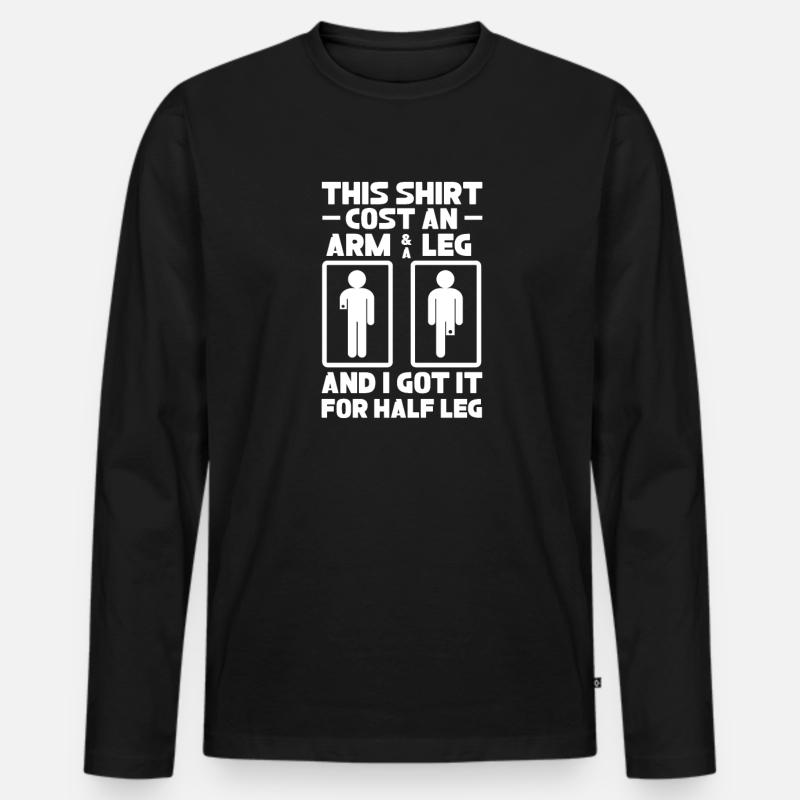 Amputation Amputation Prosthesis Gift - Men's Premium Organic Long Sleeve Shirt - black