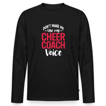 Cheerleader - T-shirt manches longues Premium bio Homme - noir - Devant - Nico (187cm)