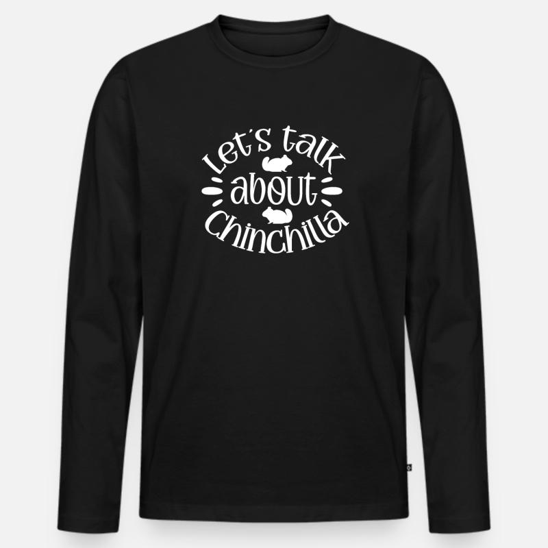 Chinchilla - Männer Premium Bio Langarmshirt - Schwarz