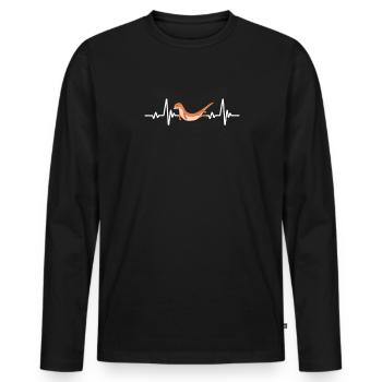 Otter Sea Otter Otter Gift - Men's Premium Organic Long Sleeve Shirt - black - Front - Nico (187cm)