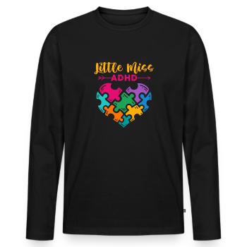 ADHD ADHD Attention Deficit Gift - Men's Premium Organic Long Sleeve Shirt - black - Front - Nico (187cm)
