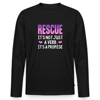Animal Rescue - Men's Premium Organic Long Sleeve Shirt - black - Front - Nico (187cm)