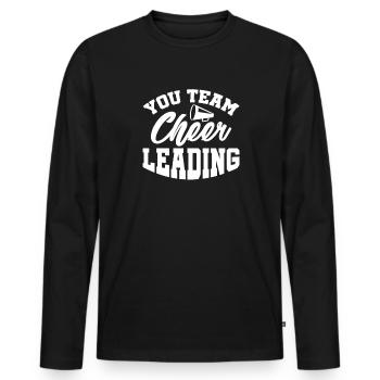 Cheerleader - T-shirt manches longues Premium bio Homme - noir - Devant - Nico (187cm)