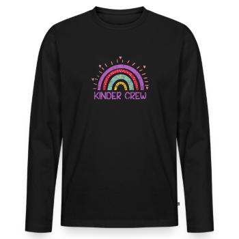 Kindergarten - Männer Premium Bio Langarmshirt - Schwarz - Vorne - Nico (187cm)